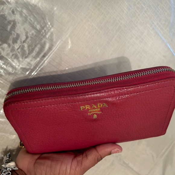 EUC Prada Milano Pink Long Zip Round Wallet - Picture 5 of 12